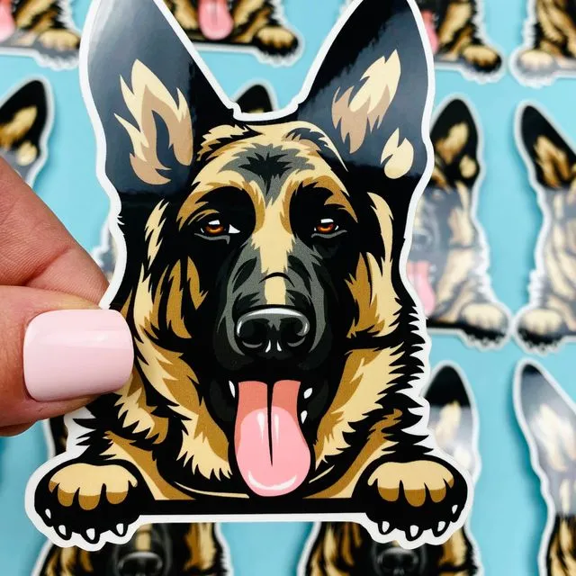 German Shephed Paws Sticker Cute GSD Dog Decal for Car, Hydroflask, Gifts Under 5 for GSD Shepherd Mom Owner, German Shepherd Gift