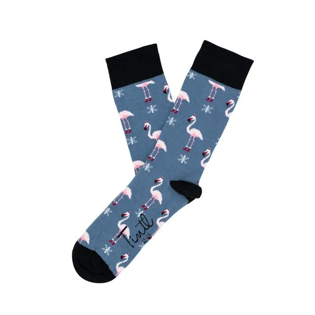 X-mas Flamingo Tintl Socks
