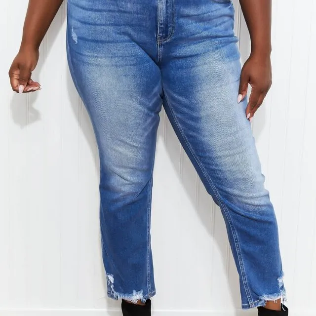Kancan Sage Full Size High Rise Slim Straight Jeans