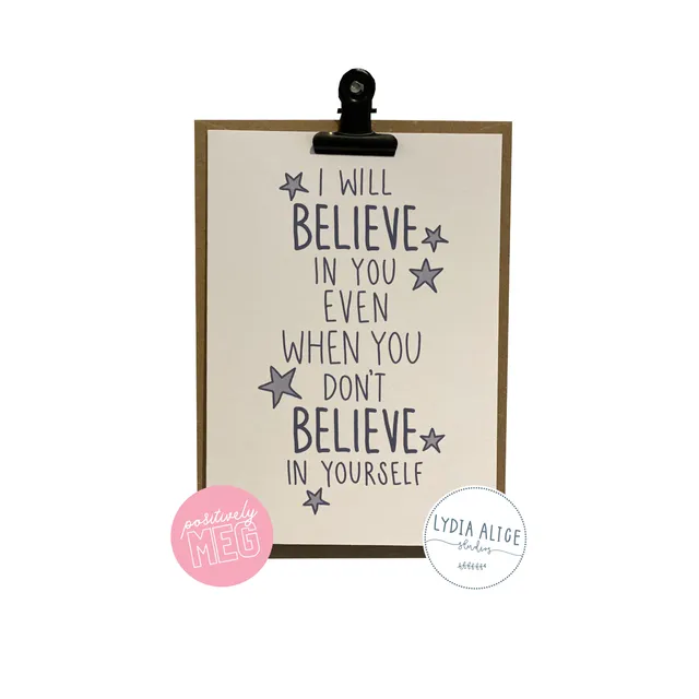 Believe In You Greeting Card | Mental Health Card