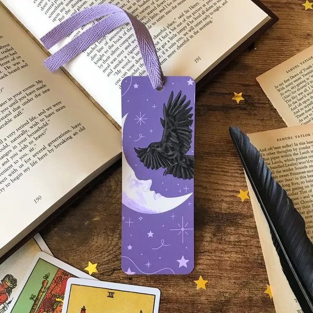 Moon and Raven Bookmark