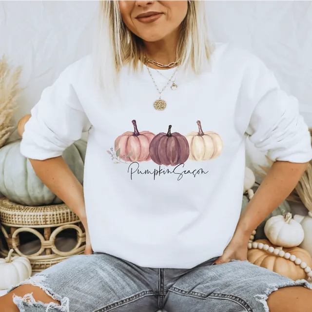Pumpkin Season Sweatshirt - White
