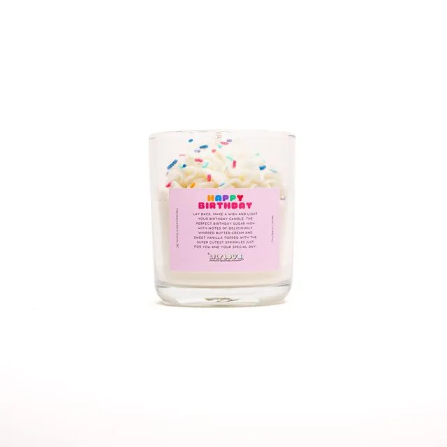 "Happy Birthday" Whipped Candle - 10 oz