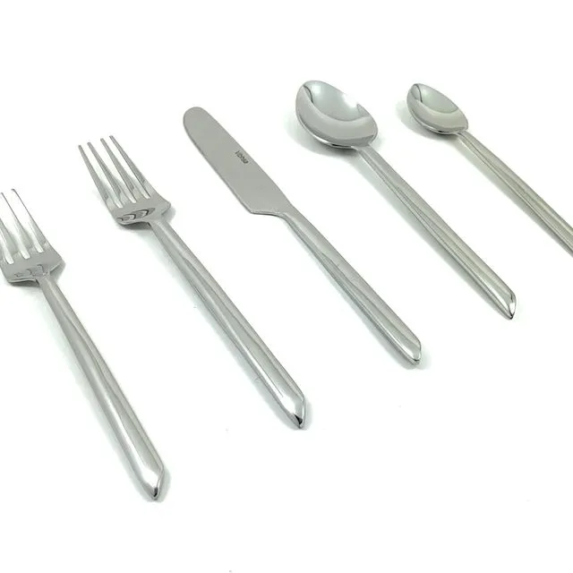 Handmade Shiny Stainless Steel Flatware Set of 20 Pc-Silver