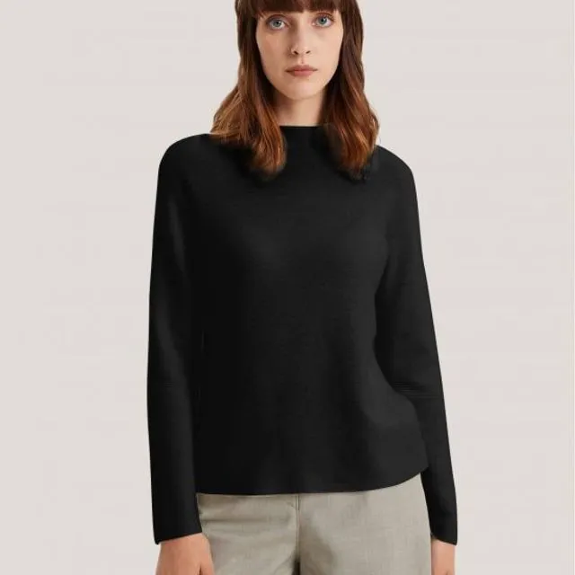 Raw Trim Wool Cashmere Sweater