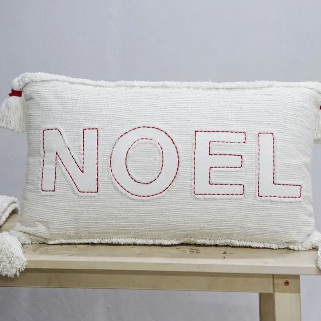 Christmas Throw Pillow for couch-Noel 14" x 24"