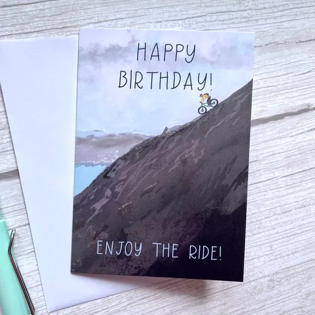 Cycling birthday card -enjoy the ride