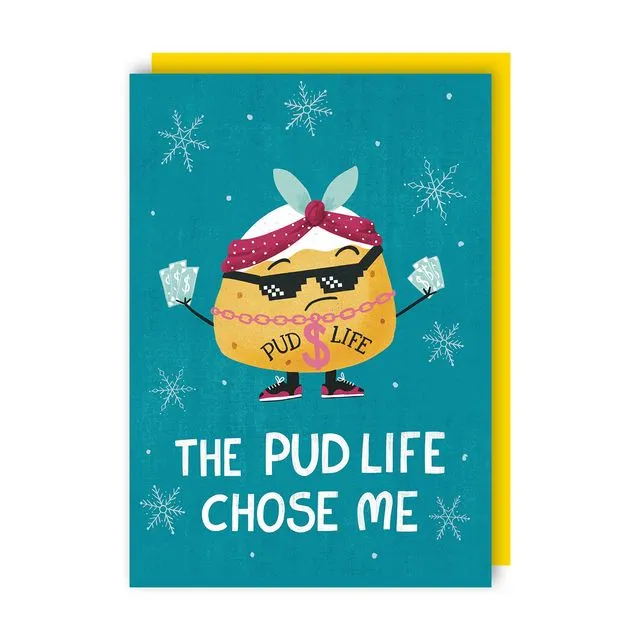Pud Life Christmas Card pack of 6