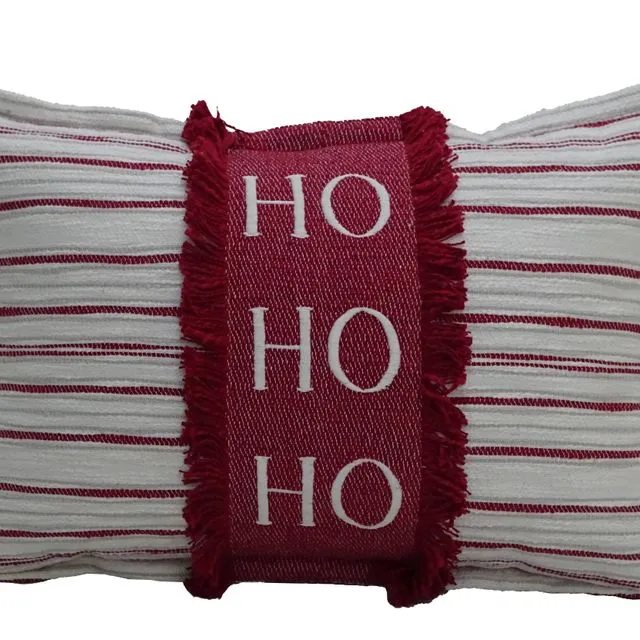 Christmas Throw Pillow- Ho Ho Ho 14" x 24"