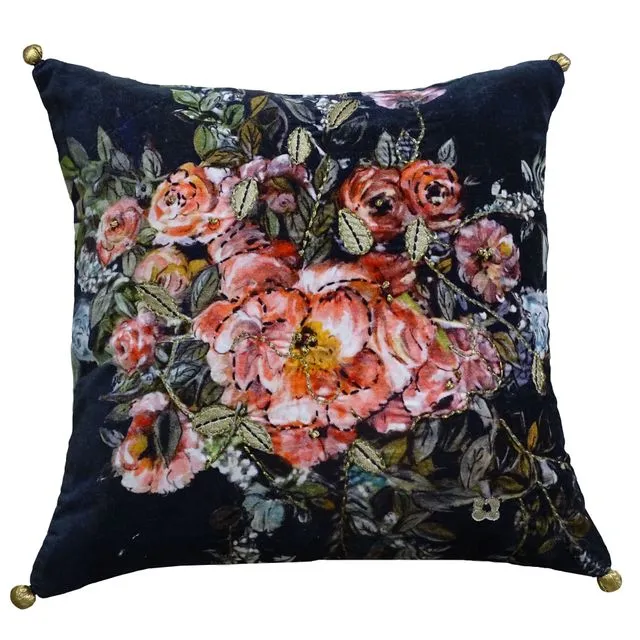 Decorative 18x18 inches Embroidered Throw Pillow Cover