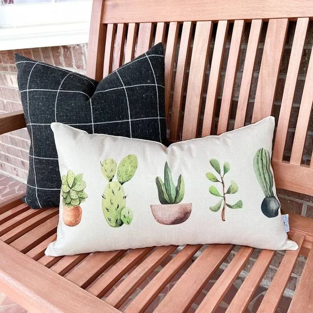 Cactus #14- Summer Pillow Cover 12x20 inch