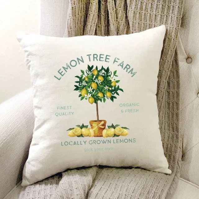 Lemon Tree #9- Summer Pillow Cover 18x18 inch