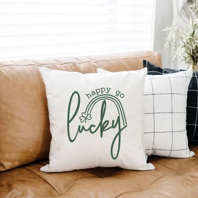 Happy Go Lucky #1 St Patrick's Day Pillow Cover