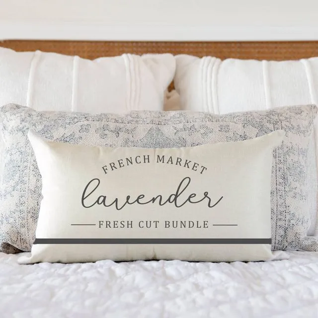 French Market Lavender #11- Spring Pillow Cover 12x20 inch