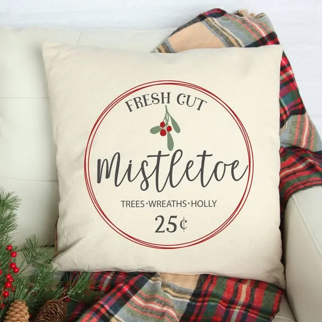 Fresh Cut Mistletoe #11 Pillow Cover 17x17 inch
