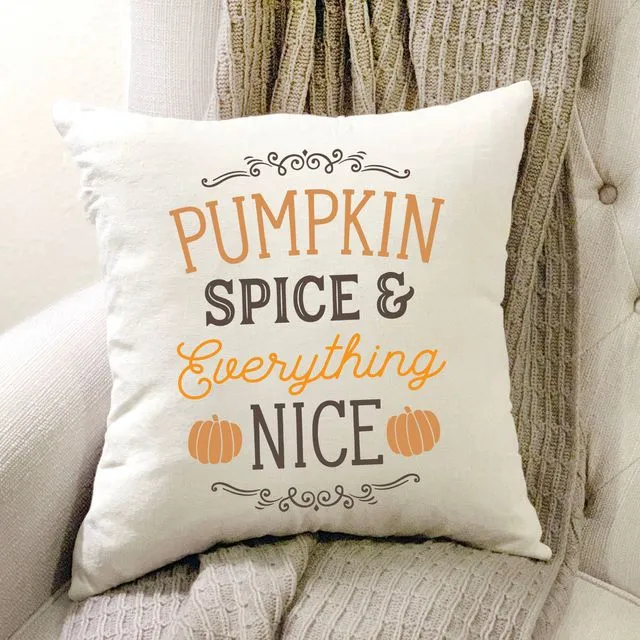 Pumpkin Spice 18x18" Pillow Cover #11
