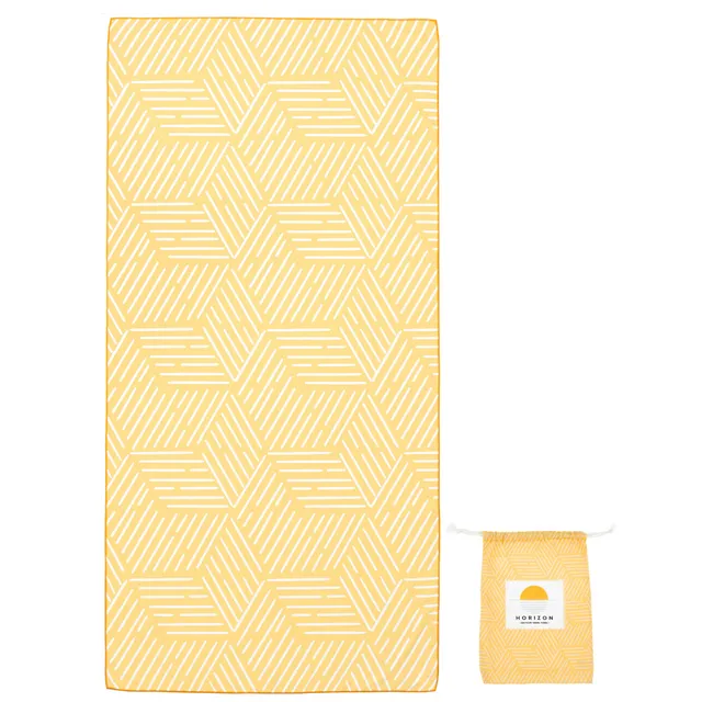 Sunrise Yellow 100% Recycled Quick Dry Travel Towel