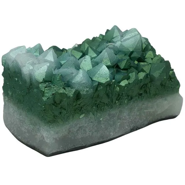 Lux & Large - Crystal Cluster Candle, Emerald (green)