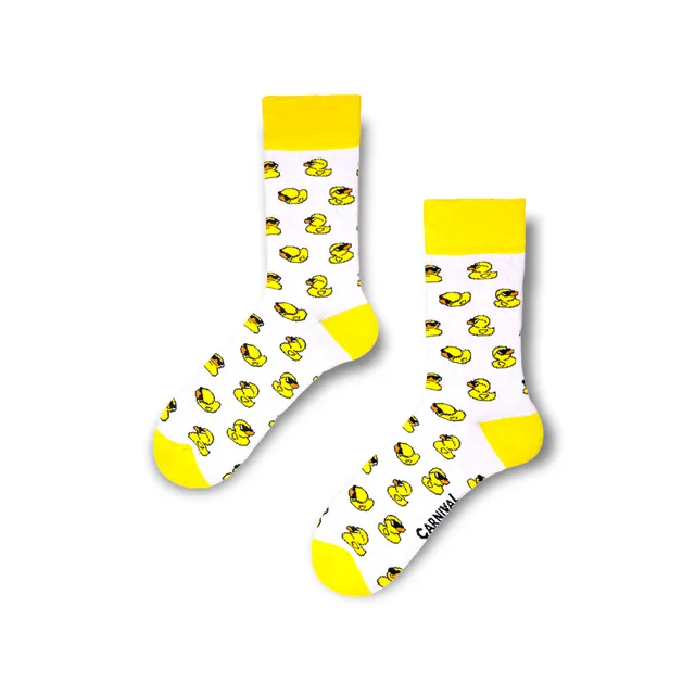 Carnival Socks Cool Ducks | Men and Women Novelty Socks | Pair Funky Socks | Fun Colourful Novelty Silly Cotton Socks | Best Funny Crazy Happy Gifts for Him and for Her