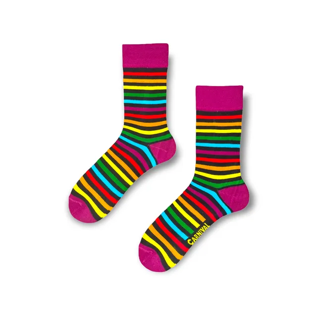 Carnival Socks Rainbow Love | Men and Women Novelty Socks | Pair Funky Socks | Fun Colourful Novelty Silly Cotton Socks | Best Funny Crazy Happy Gifts for Him and for Her
