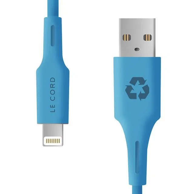Blue Ocean iPhone Lightning cable · Made of recycled plastics