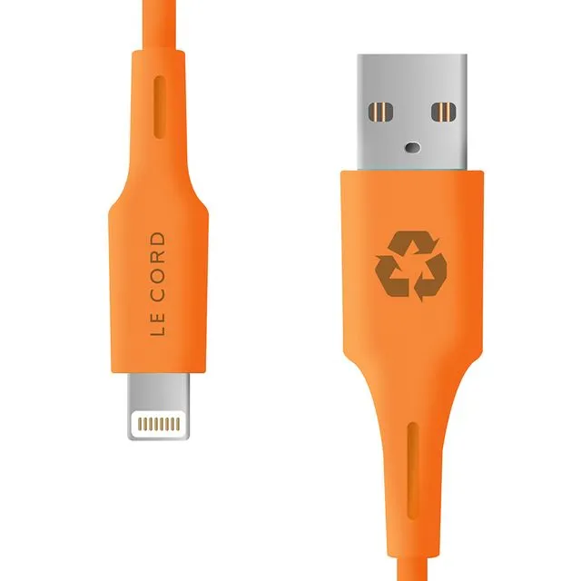 Sunset iPhone Lightning cable · Made of recycled plastics