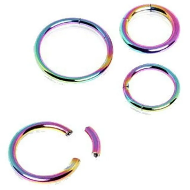 Rainbow PVD Plated Circular Segment Ring