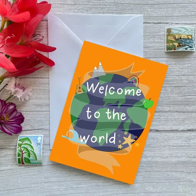Welcome to the world (orange card)