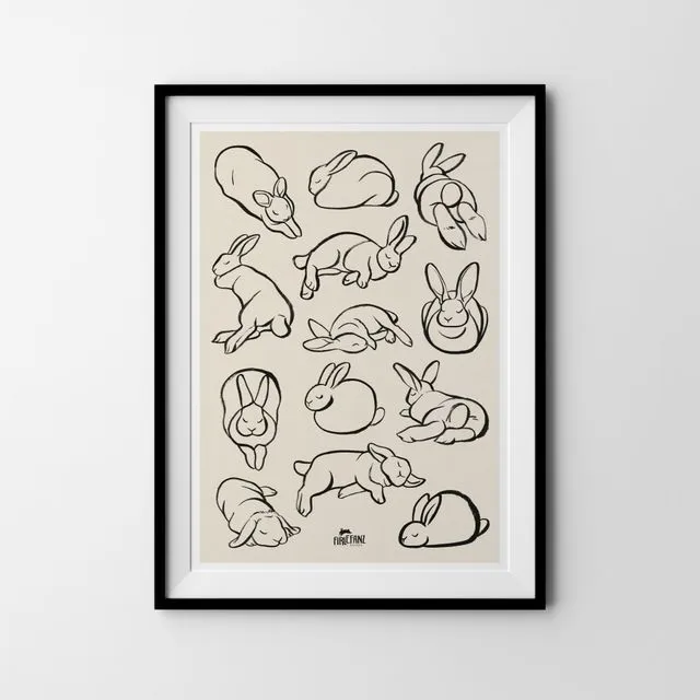 Artprint "Sleeping Bunnies"