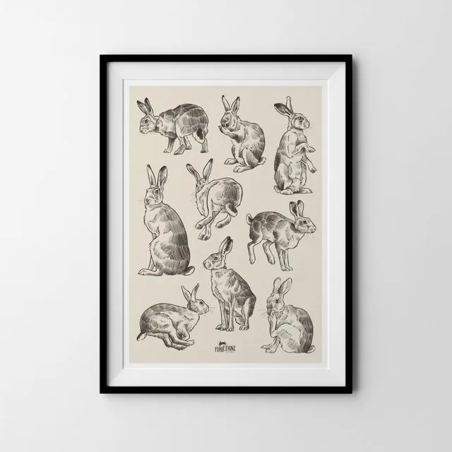 Artprint "Hares"
