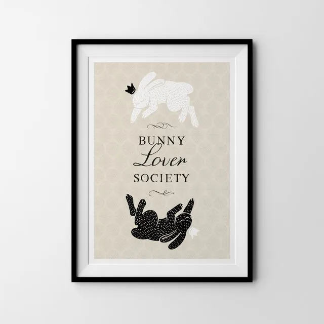 Artprint "Bunny Lover Society"