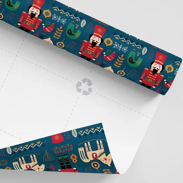 Nutcracker wrapping paper - folded sheets