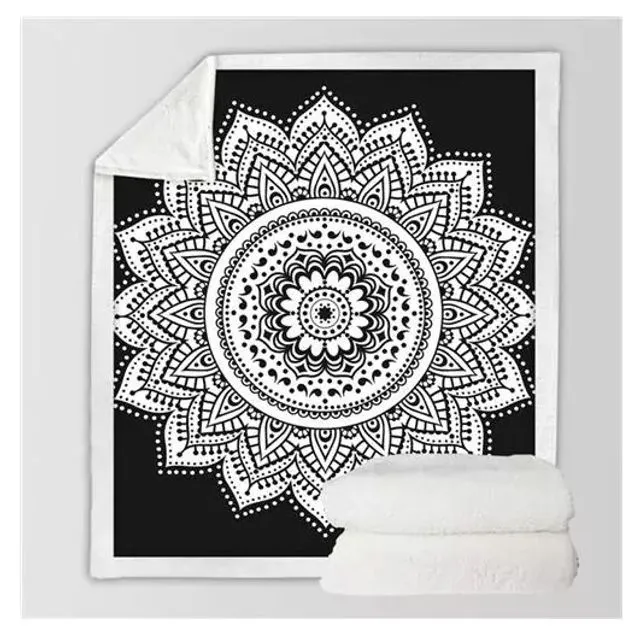 MicroFiber Blanket Black & White 130x150cm