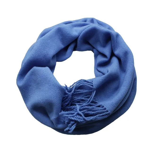 Azur Cashmere Scarf Light Weight Knitted