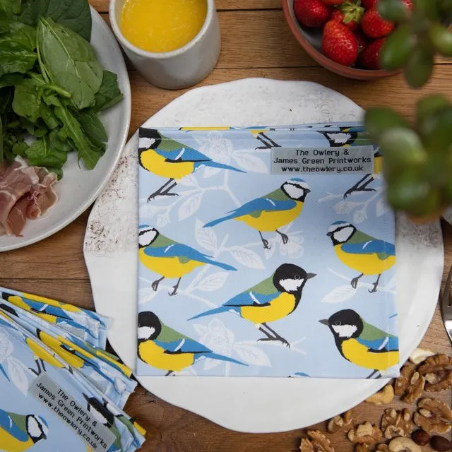 Blue and Great Tit Napkin Set