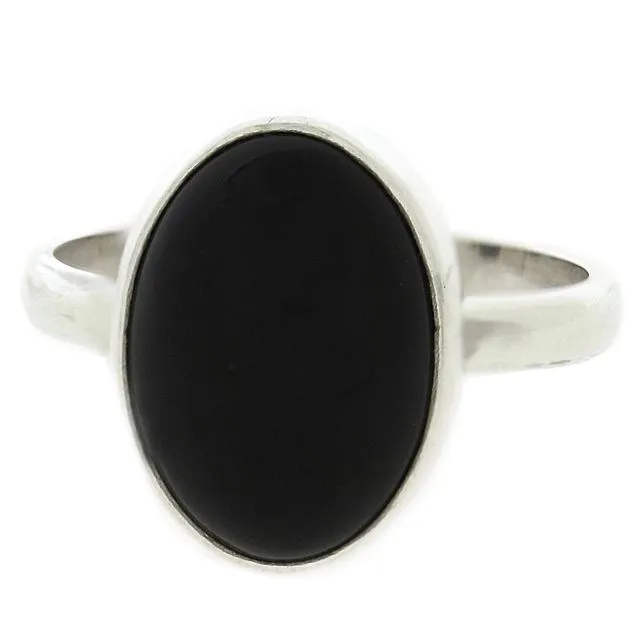 Oval Onyx Cabochon Ring in Size M1/2and Presentation Box (Copy)