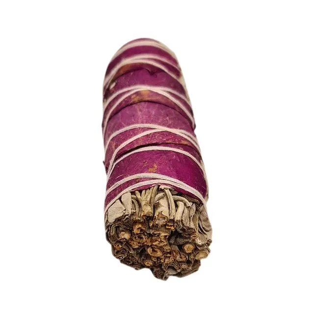 Sage Smudge Sticks, Pink Petals & White Sage 4"