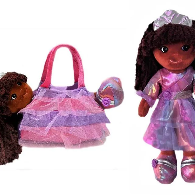 Elana Princess baby doll with purse