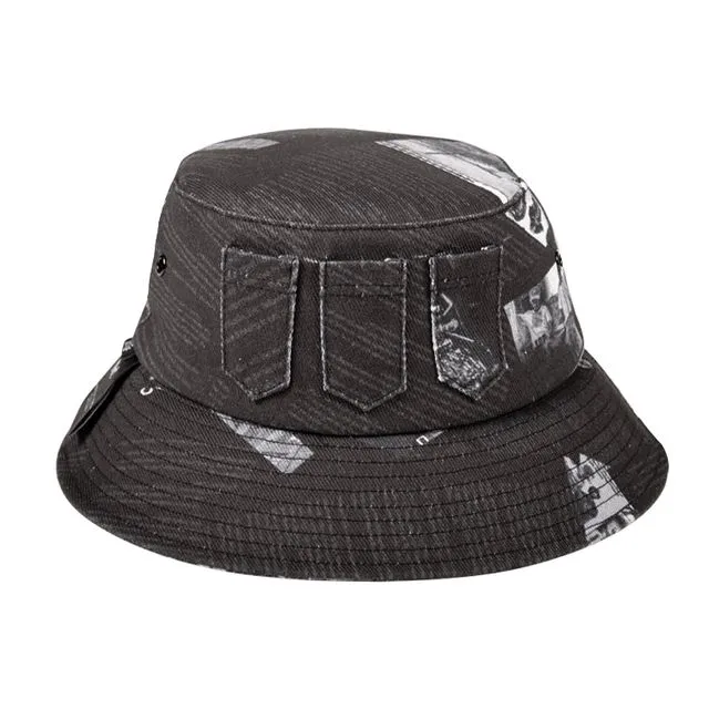 Articles Reversible Denim Bucket Hat - Black + White