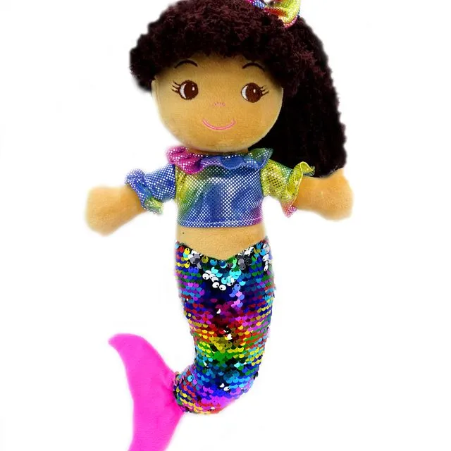 Lola Sequin Rainbow Mermaid Doll