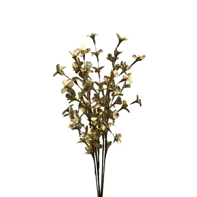 5 Palm Lily White and Gold Holiday Bunch