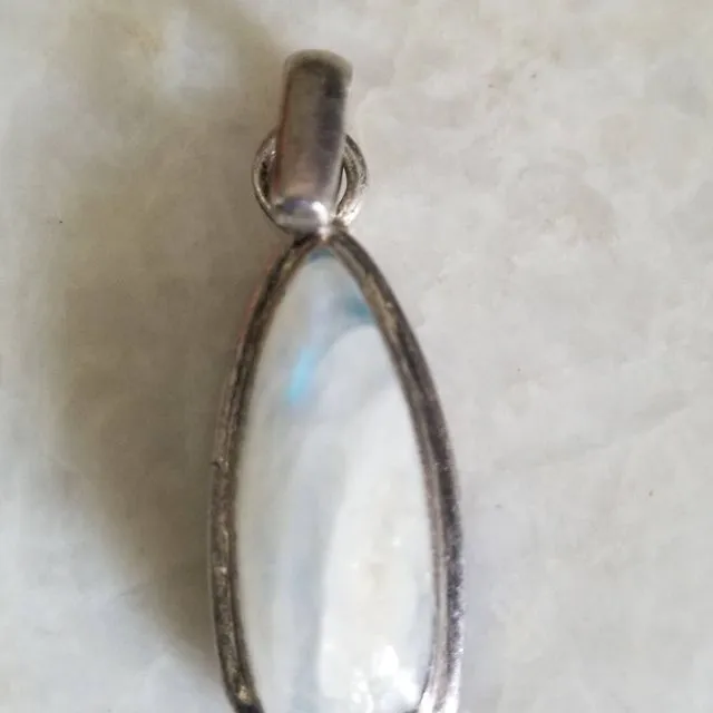 Silver Pendant - semi precious stone - Style 4