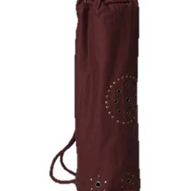 Chakra Rivet Design Pull chord  Yoga Mat Bag - Chocolate