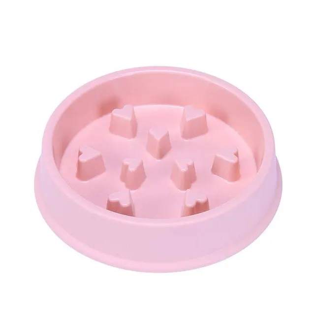 Pink Hearts Slow Feeder for Pets