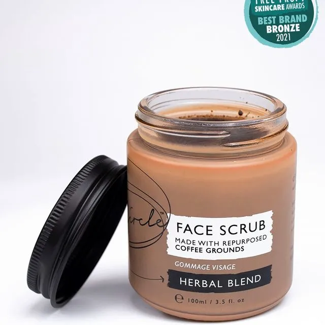 Face Scrub with Coffee + Rosehip Oil - Herbal Blend