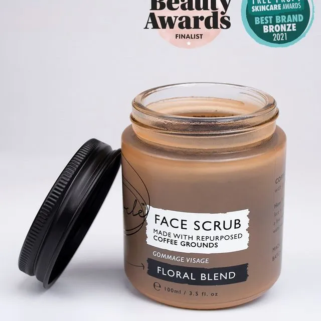Face Scrub with Coffee + Rosehip Oil - Floral Blend