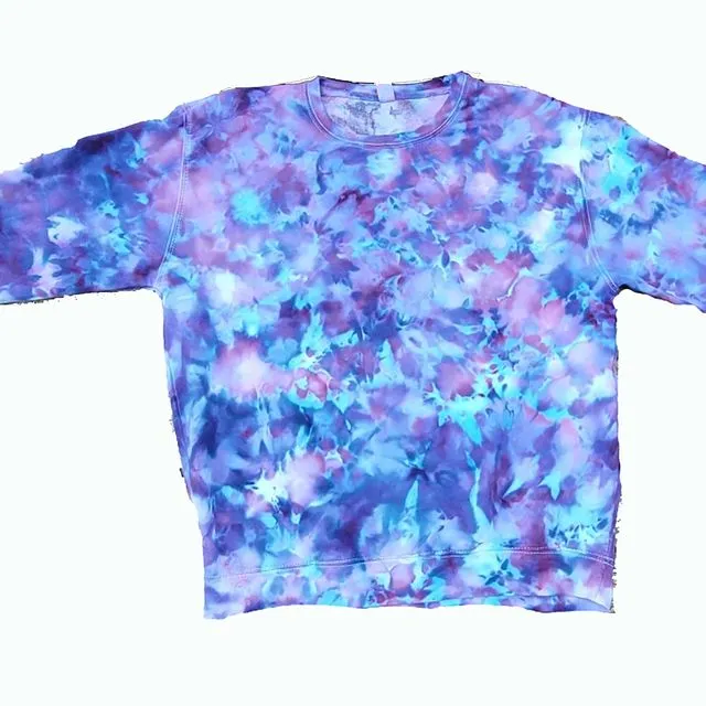 Unisex galaxy scrunch pattern tie dye sweater - Available in sizes XS - 5XL