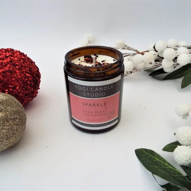 Snow Angel Scented Soy Candle Amber Jar