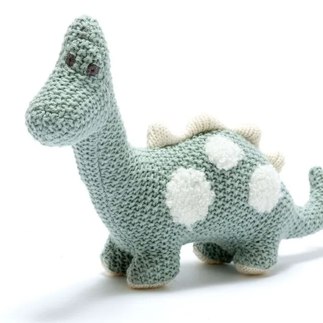 Organic Small Teal Diplodocus Dinosaur Toy, Baby Gifts