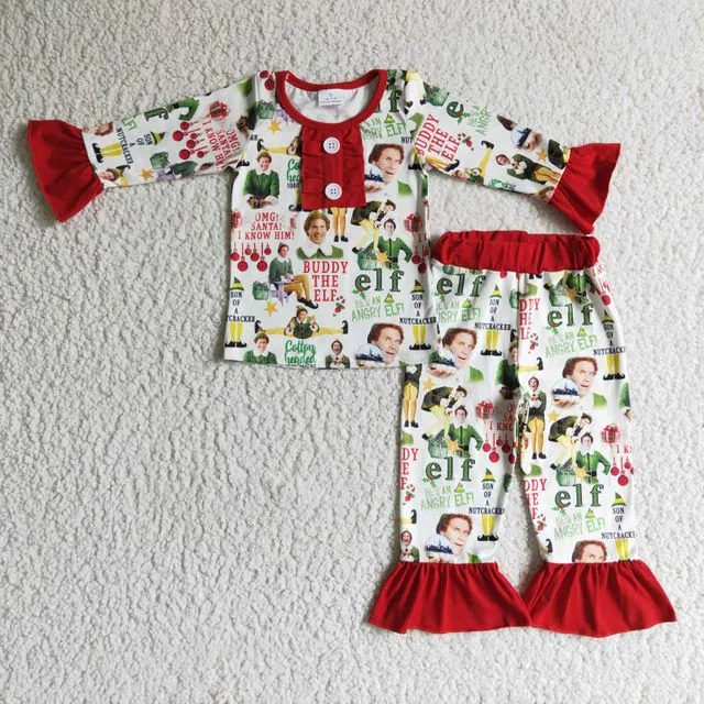 Little Girls Pajamas Outfits Children Boutique Clothes Kids Lounge Clothing Sets